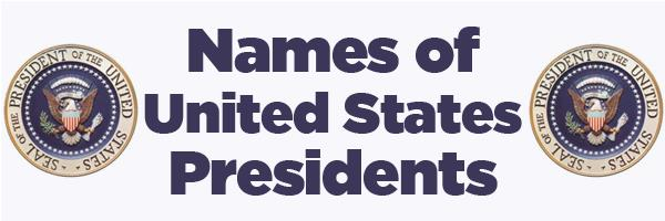 Nombres Presidenciales - Nombres de Presidentes